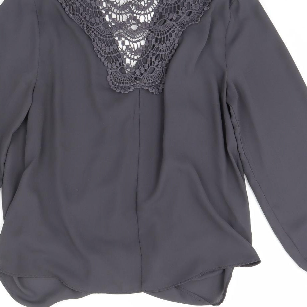 George Womens Grey   Basic Blouse Size 10