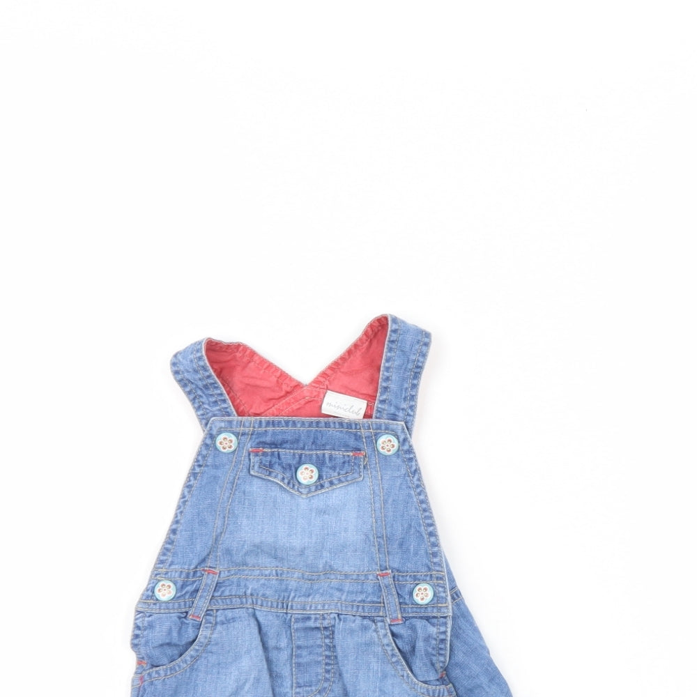 Mini Club Girls Blue  Denim Pinafore/Dungaree Dress  Size 3-6 Months
