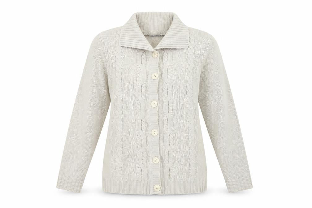 Bonmarché Womens Beige Cardigan Jumper Size L