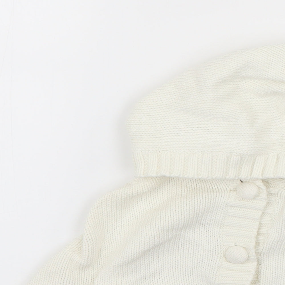 George Girls White   Pullover Hoodie Size 2-3 Years