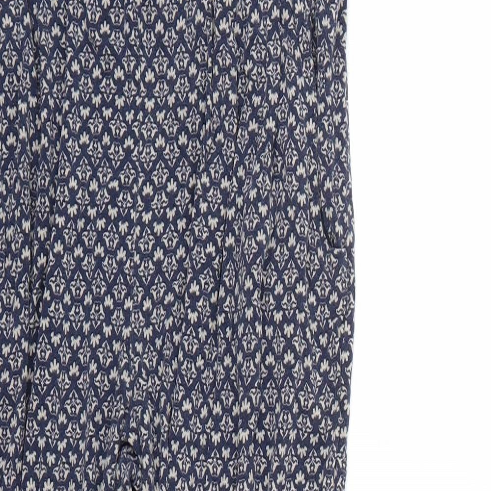 tnext Womens Blue Floral  Trousers  Size 10 L24 in