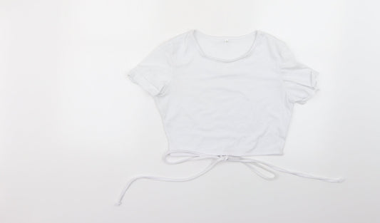 Preworn Womens White   Basic T-Shirt Size XS