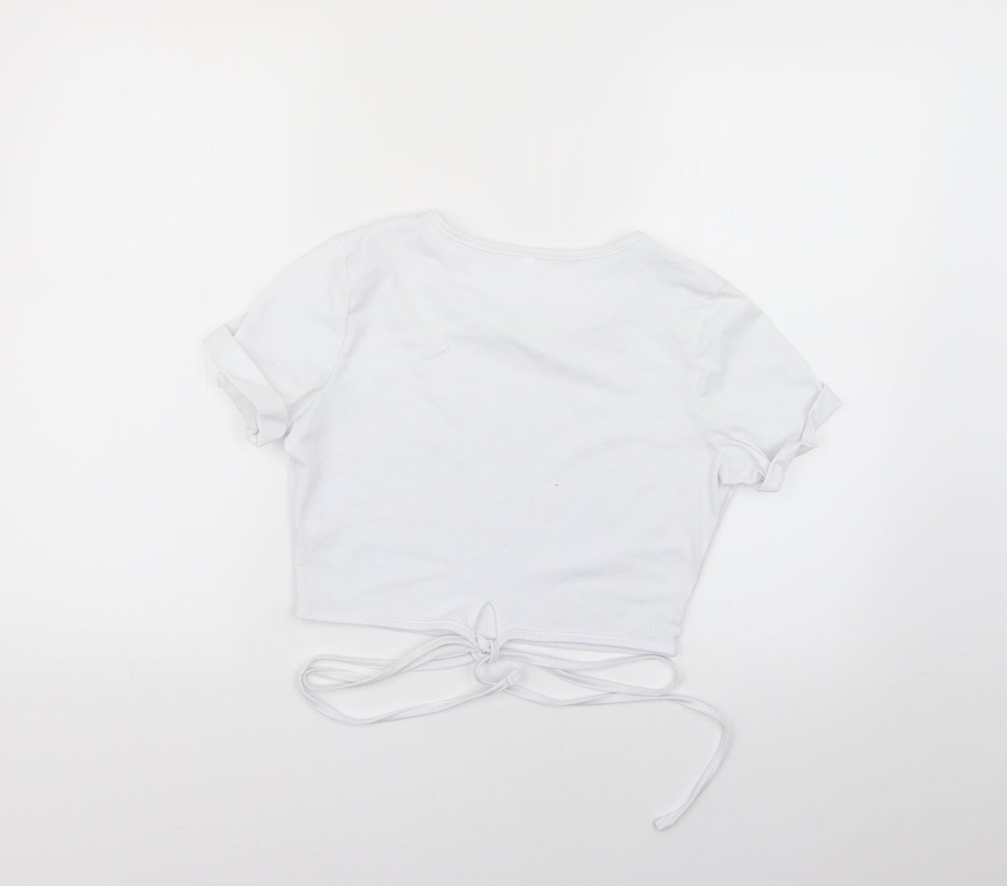 Preworn Womens White   Basic T-Shirt Size XS