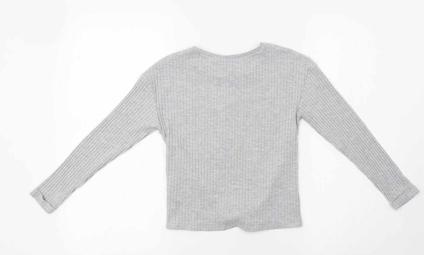 TU Girls Grey   Basic Blouse Size 9 Years  - Star
