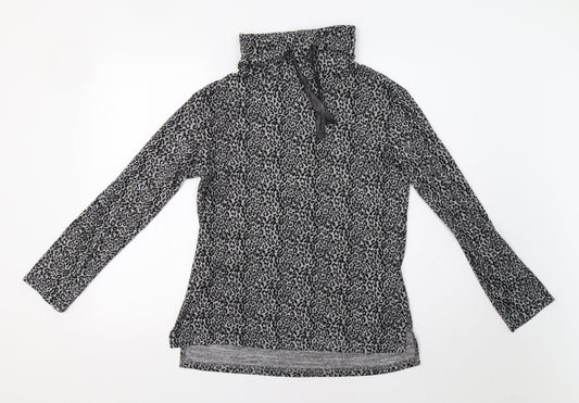 Primark Womens Grey Animal Print  Pullover Hoodie Size S