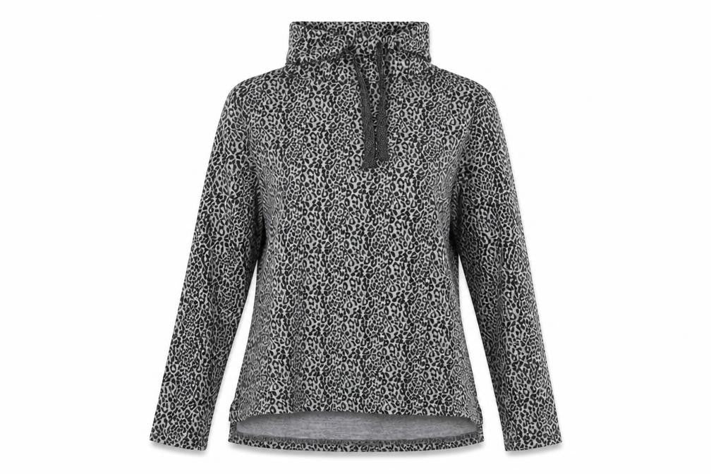 Primark Womens Grey Animal Print  Pullover Hoodie Size S