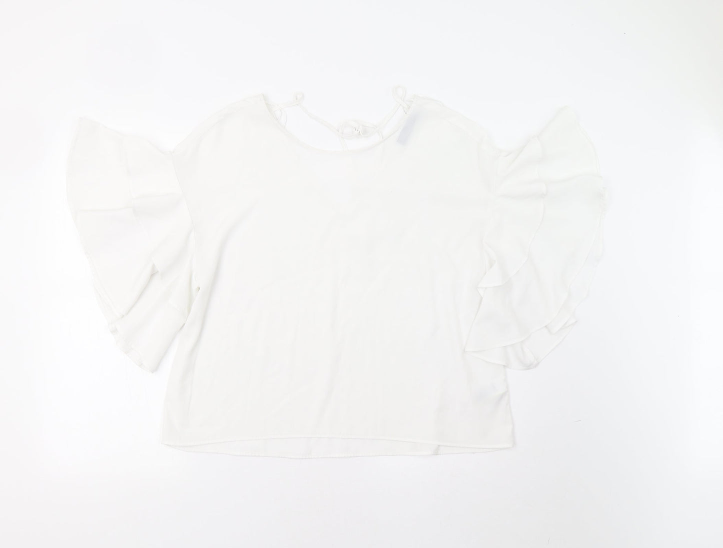 M&S Womens White   Basic Blouse Size 14