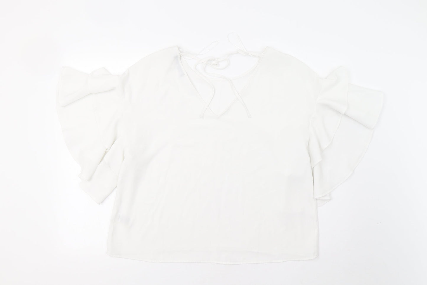 M&S Womens White   Basic Blouse Size 14