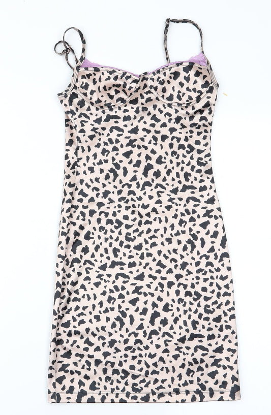 Motel Womens Beige Animal Print  Bodycon  Size XS