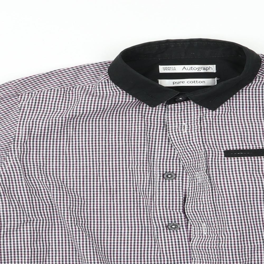 Autograph Boys Brown Check  Basic Button-Up Size 8 Years