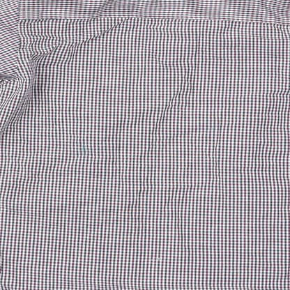 Brand and care label for Autograph boys’ brown check basic button-up, size 8, years