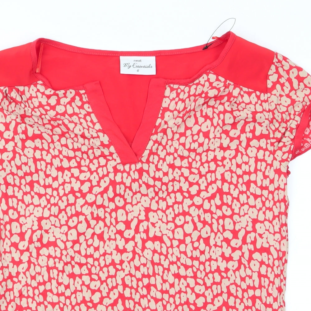 NEXT Womens Orange Animal Print  Tunic T-Shirt Size 6
