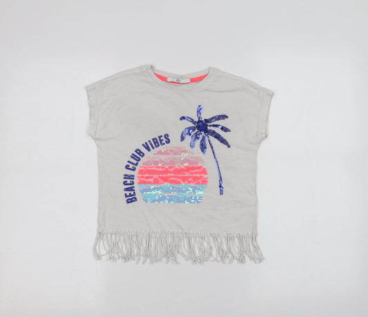 Marks and Spencer Girls White   Basic T-Shirt Size 7-8 Years
