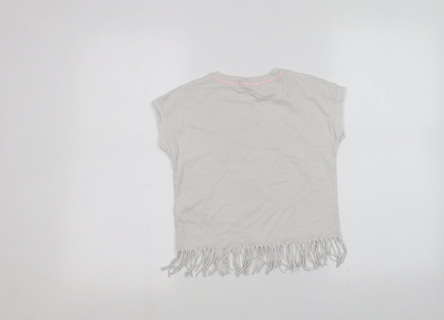 Marks and Spencer Girls White   Basic T-Shirt Size 7-8 Years