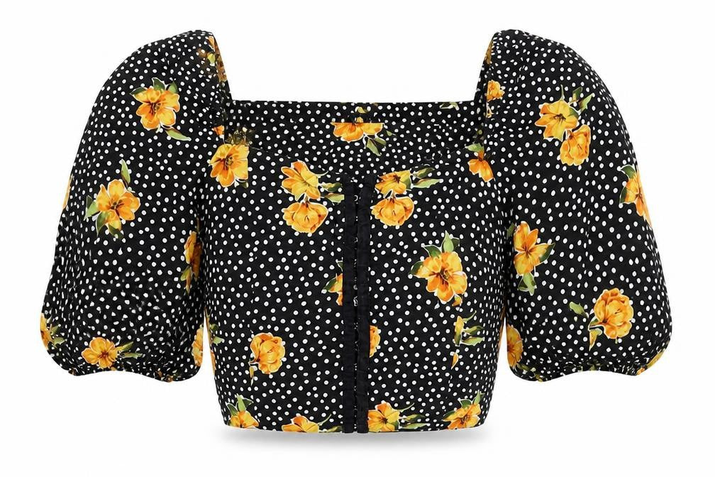 New Look Womens Black Floral  Basic Button-Up Size 16