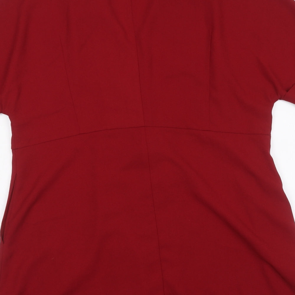 Boohoo Womens Red   Jacket Coatigan Size 16