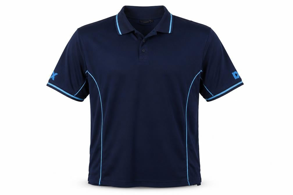 Dimentions Mens Blue    Polo Size L