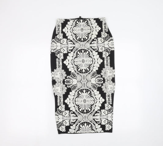 River Island Womens Black   A-Line Skirt Size 8
