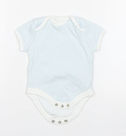 Additional front view of F&F boys’ multicoloured striped leotard one-piece, size 0-3, months