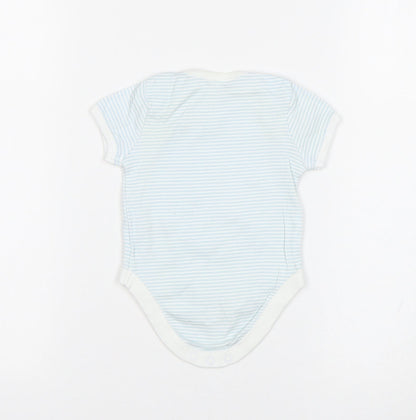 Back view of F&F boys’ multicoloured striped leotard one-piece, size 0-3, months