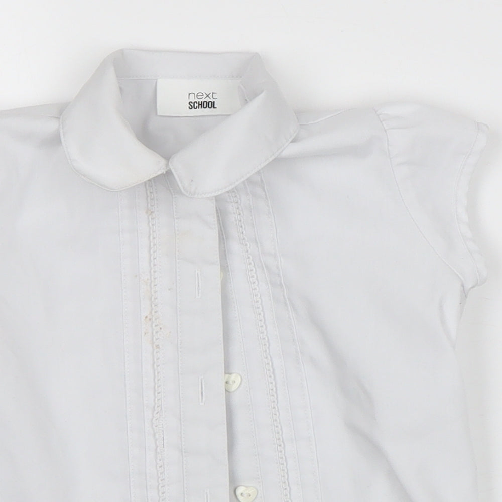 NEXT Girls White   Basic Button-Up Size 4 Years
