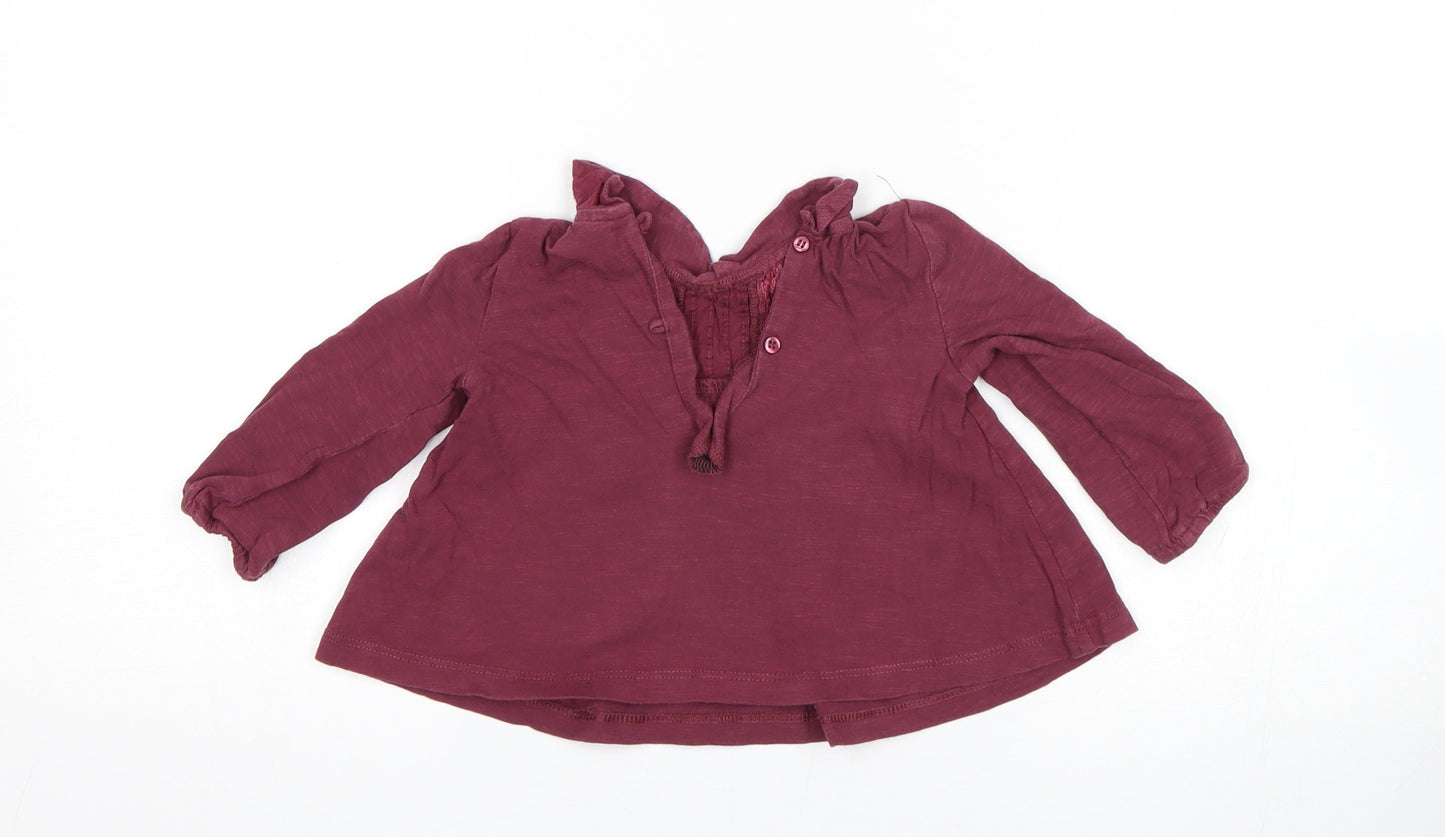 NEXT Girls Purple   Basic T-Shirt Size 6-9 Months