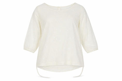 Wardrobe Womens White Floral  Basic Blouse Size 12
