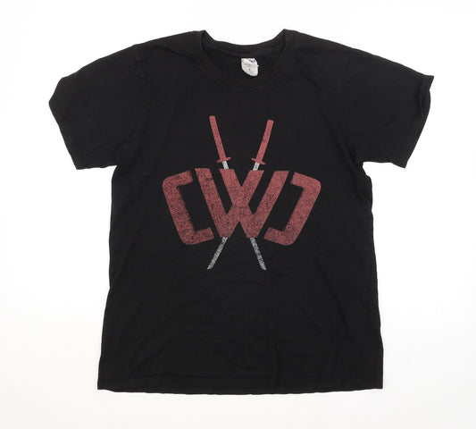 Preworn Mens Black    T-Shirt Size S
