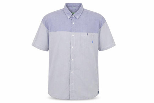 Gio-Goi Mens Blue Striped   Button-Up Size L