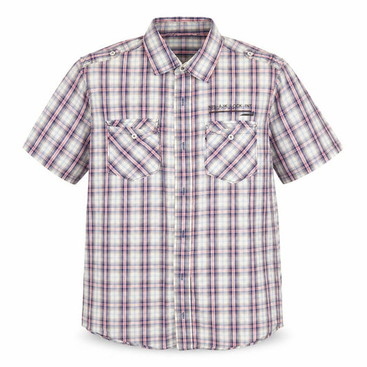 Next Mens Blue Plaid   Button-Up Size L