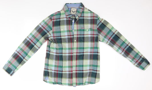Brace Soul Mens Multicoloured Plaid   Button-Up Size L