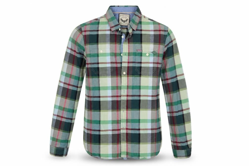 Brace Soul Mens Multicoloured Plaid   Button-Up Size L
