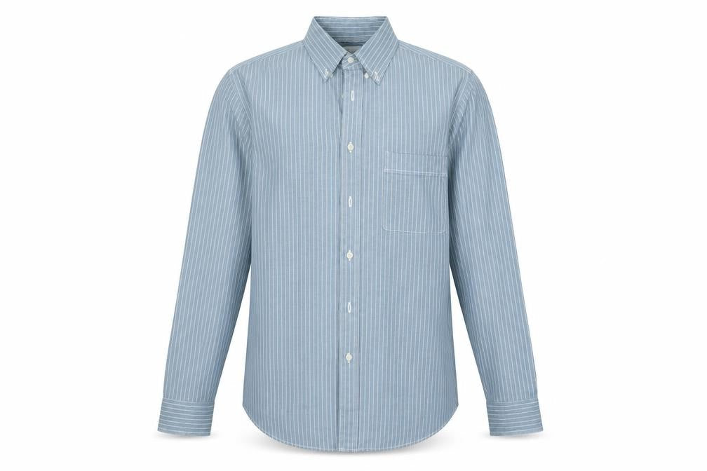Debenhams Mens Blue Striped   Button-Up Size 14.5