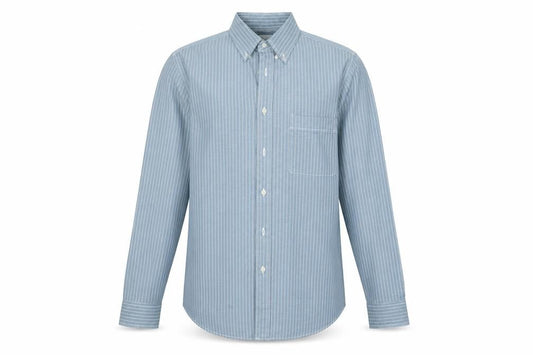 Debenhams Mens Blue Striped   Button-Up Size 14.5