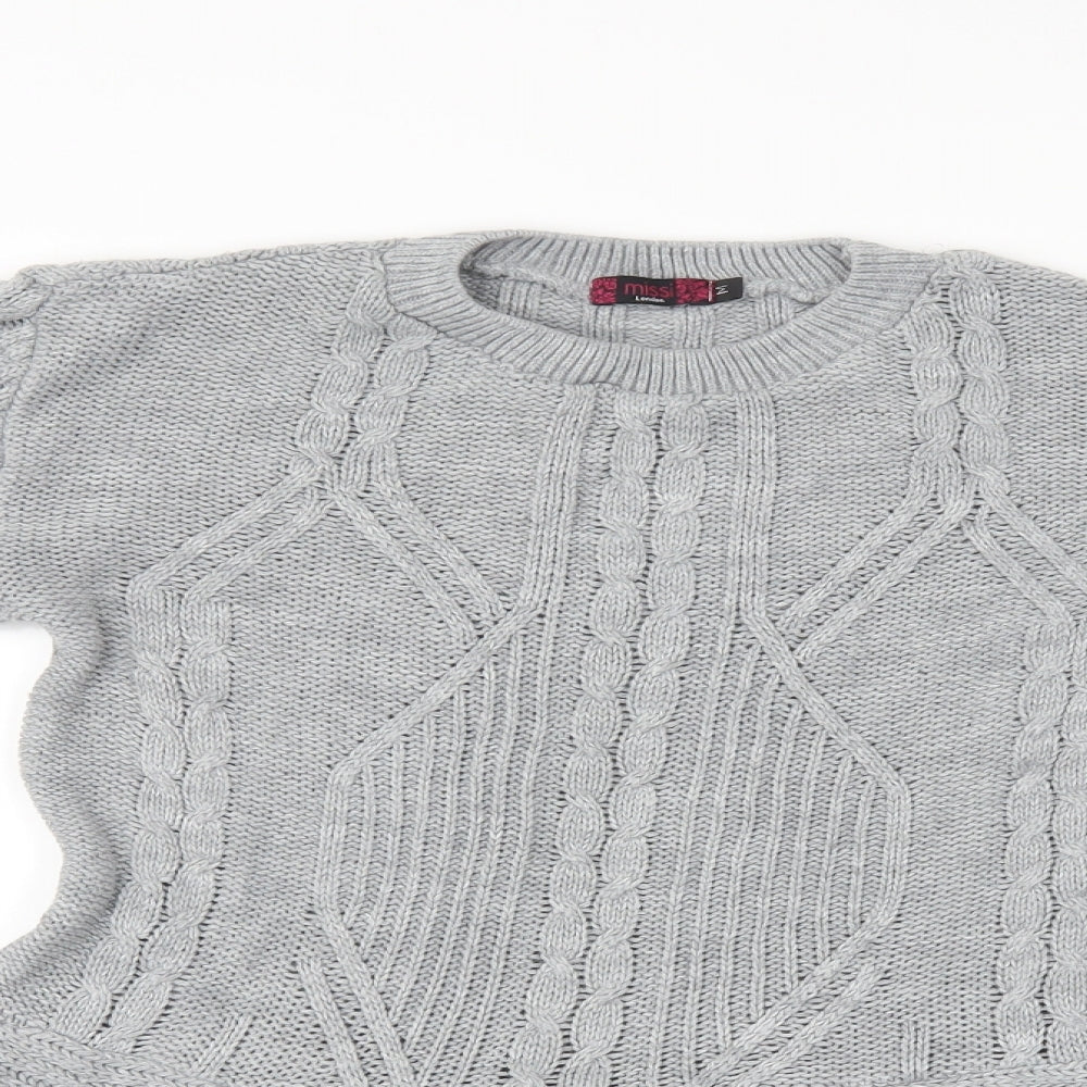 Missi Womens Grey   Tunic Jumper Size M