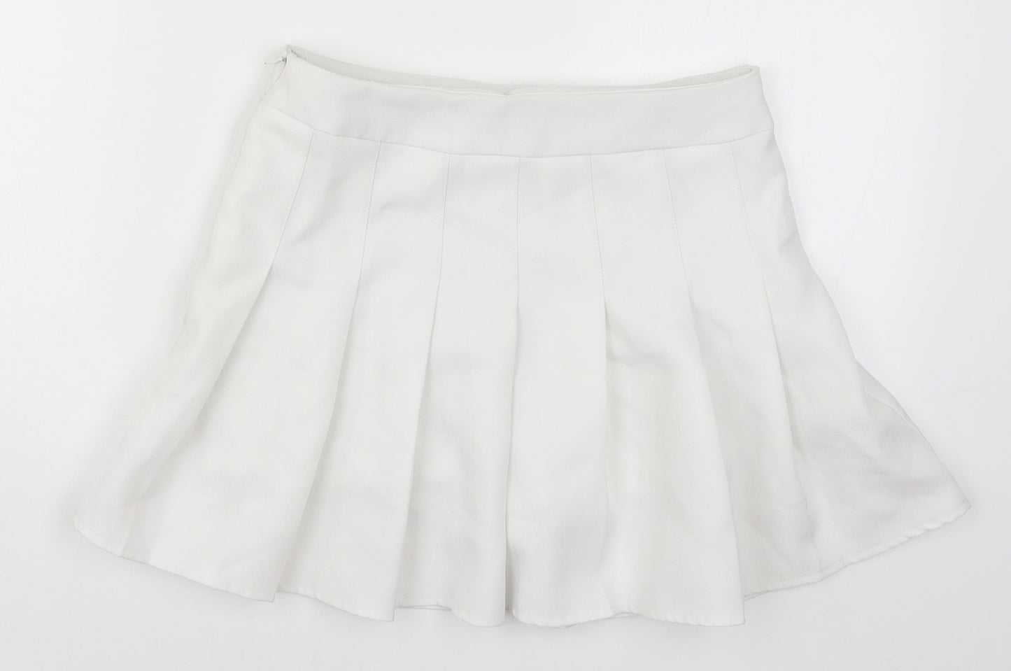 Fashion & Style Womens White   Pleated Skirt Size M
