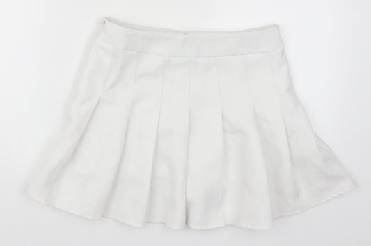 Fashion & Style Womens White   Pleated Skirt Size M