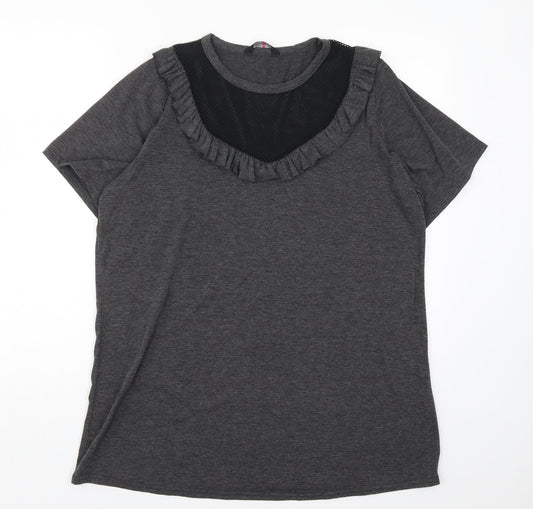 Yours Womens Grey   Basic T-Shirt Size 16
