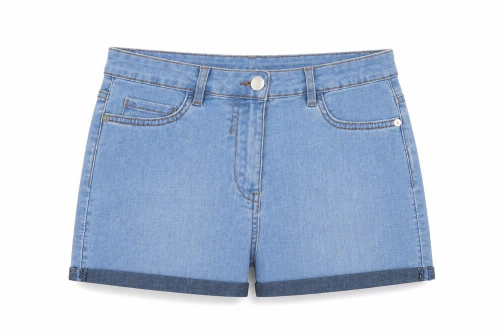 Studio Womens Blue  Denim Hot Pants Shorts Size 8