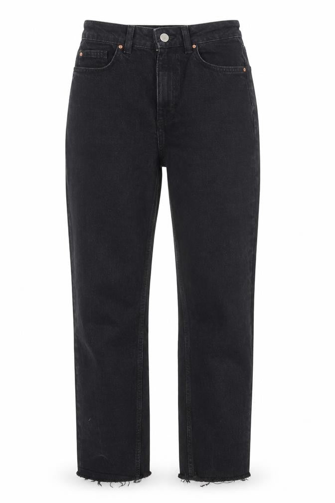 Denim Co. Womens Black  Denim Straight Jeans Size 8 L27 in