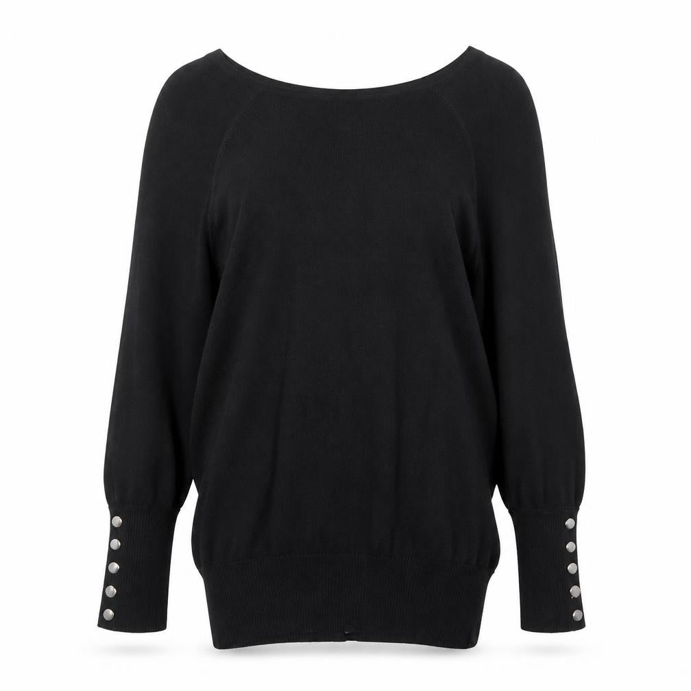 hoxton Womens Black  Knit Pullover Jumper Size S