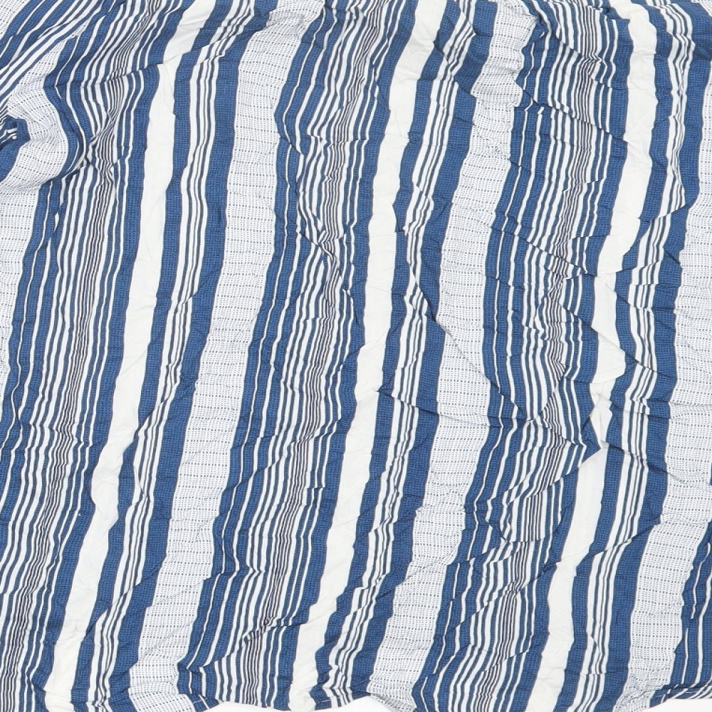 Papaya Womens Blue Striped  Basic Blouse Size 16