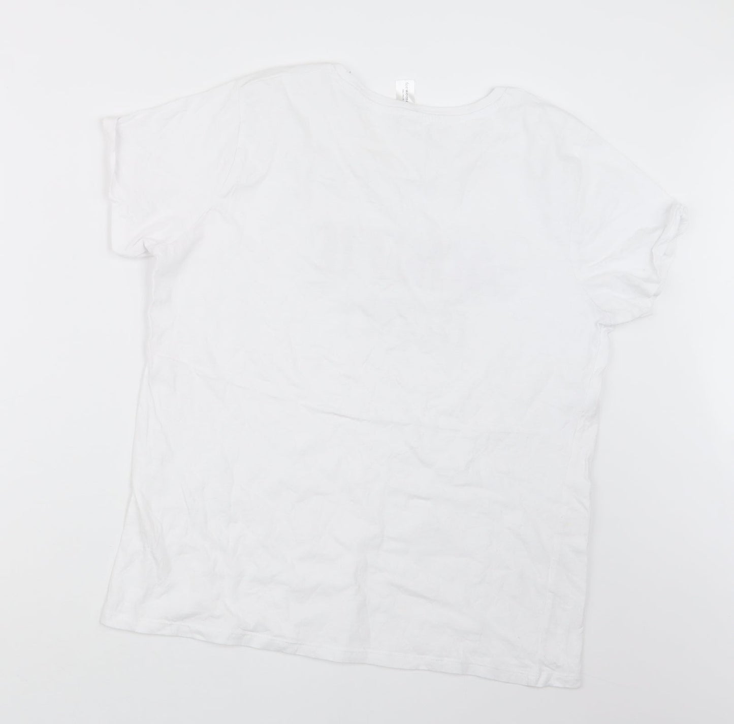 BEC Womens White   Basic T-Shirt Size XL