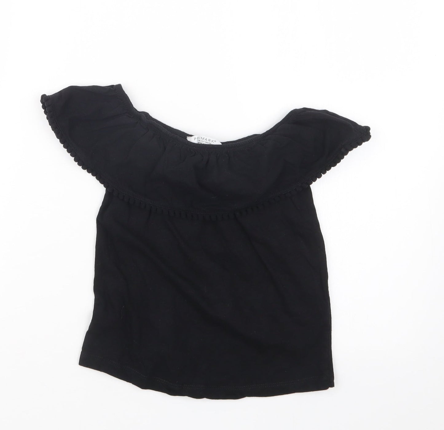 Primark Girls Black   Basic T-Shirt Size 9-10 Years