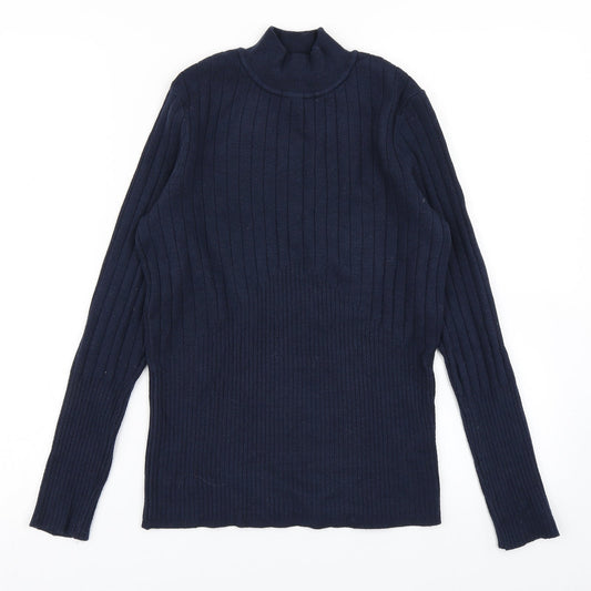 M&S Womens Blue  Knit Pullover Jumper Size 12