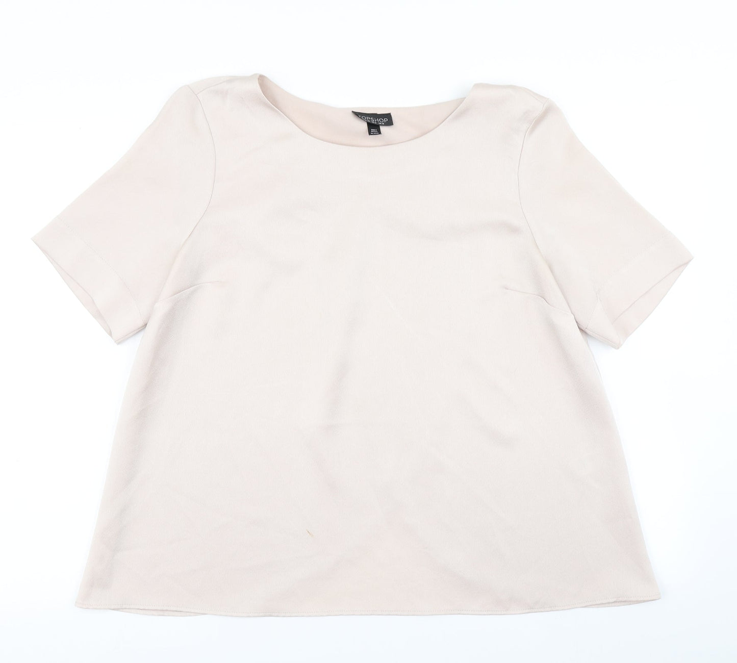 Topshop Womens Ivory   Basic Blouse Size 12  - Open back