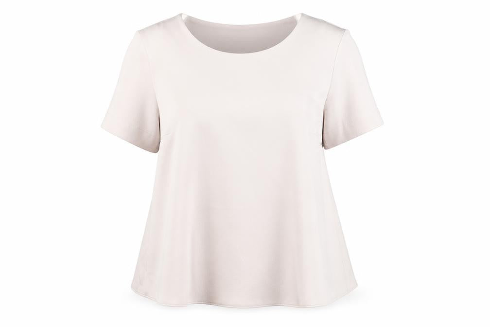 Topshop Womens Ivory   Basic Blouse Size 12  - Open back