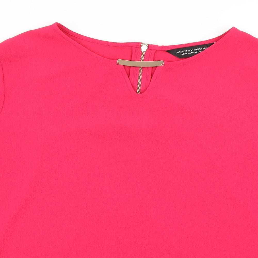 Sorothy Perkins Womens Pink   Basic Blouse Size 14