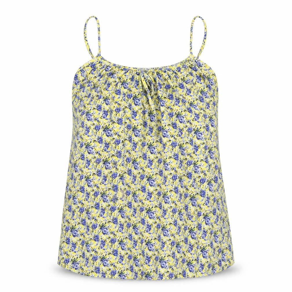Definitions Womens Yellow Floral  Camisole Blouse Size 14