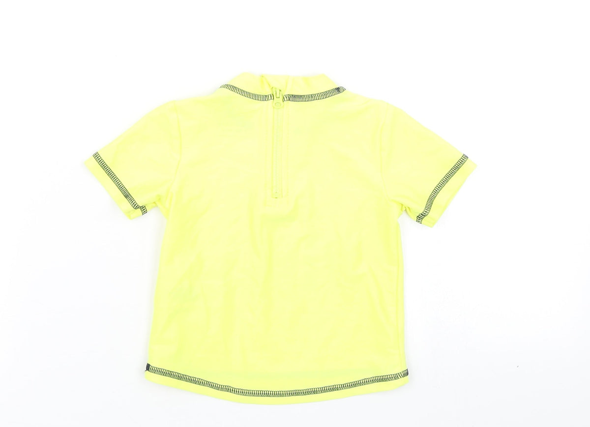 Primark Boys Yellow   Basic T-Shirt Size 9-12 Months  - Swim Tee